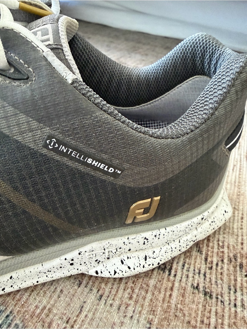 FootJoy Men’s White and Gray Athletic Golf Shoes - Picture 2 of 8